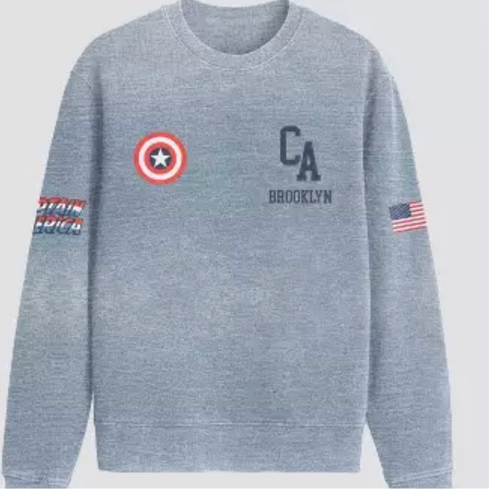 Marvel Captain America Brooklyn 41 Graphic Sweatshirt Men’s M NWOT